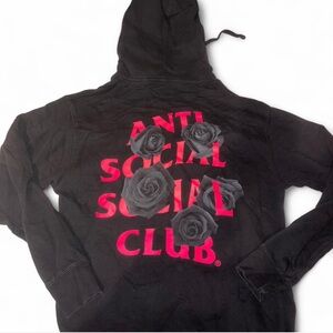 Anti Social Social Club Hoodie with Pink and Gray Accents